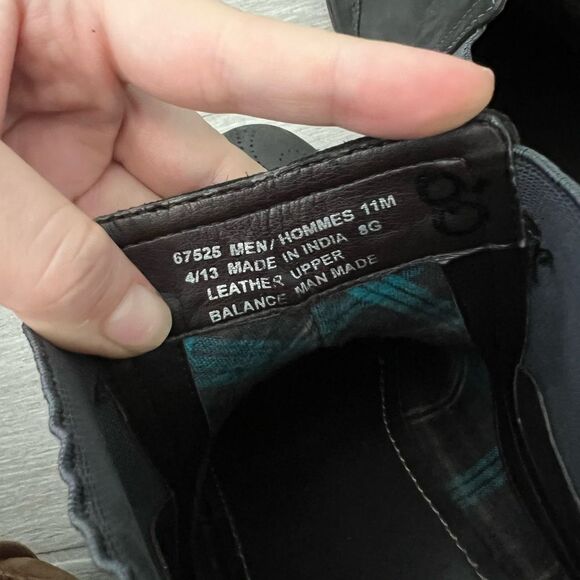 Clarks Garnet Wingtip Chelsea Boot Dark Grey Leather 11 M - Picture 8 of 10